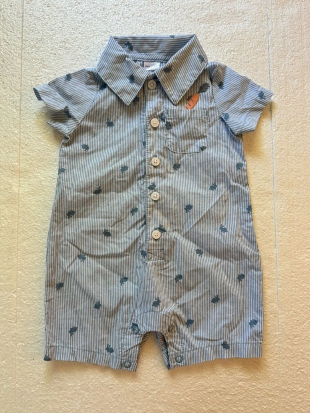 Carters Easter Collared Romper 6 Months